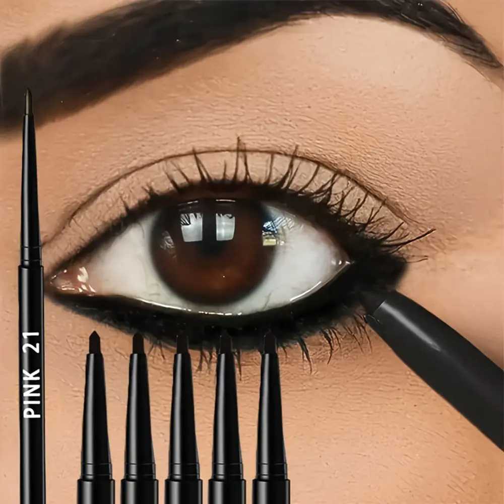 5-Pack Waterproof Sweat-Proof Black Eyeliner Pencil -Long-Lasting Smudge-ProofFor Bold Eye Makeup EasyGlide Formula for Perf H260328