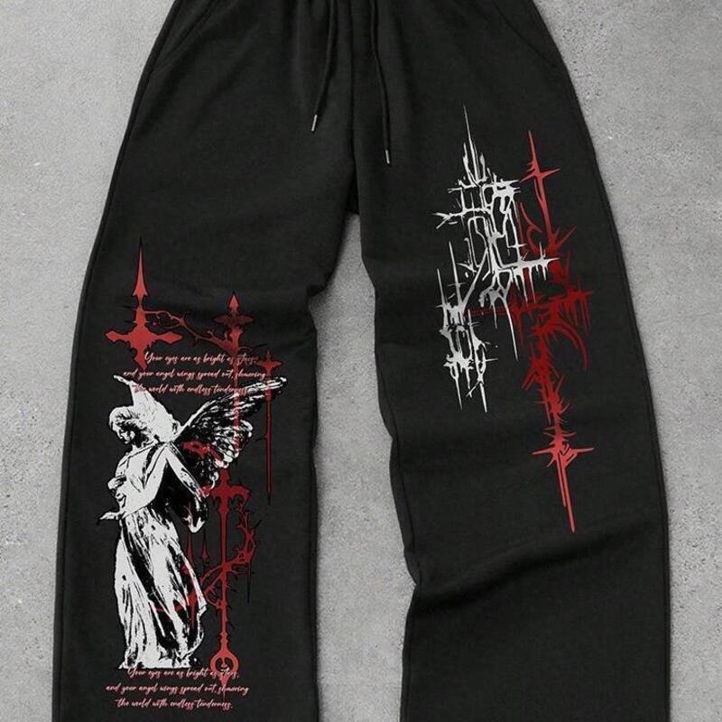 Men's pants Luxury Jeans Casual Pants Loose Fit Hip-Hop Style Trendy Versatile Street wear Trousers printed Fashion Pants Men's Clothing Dai