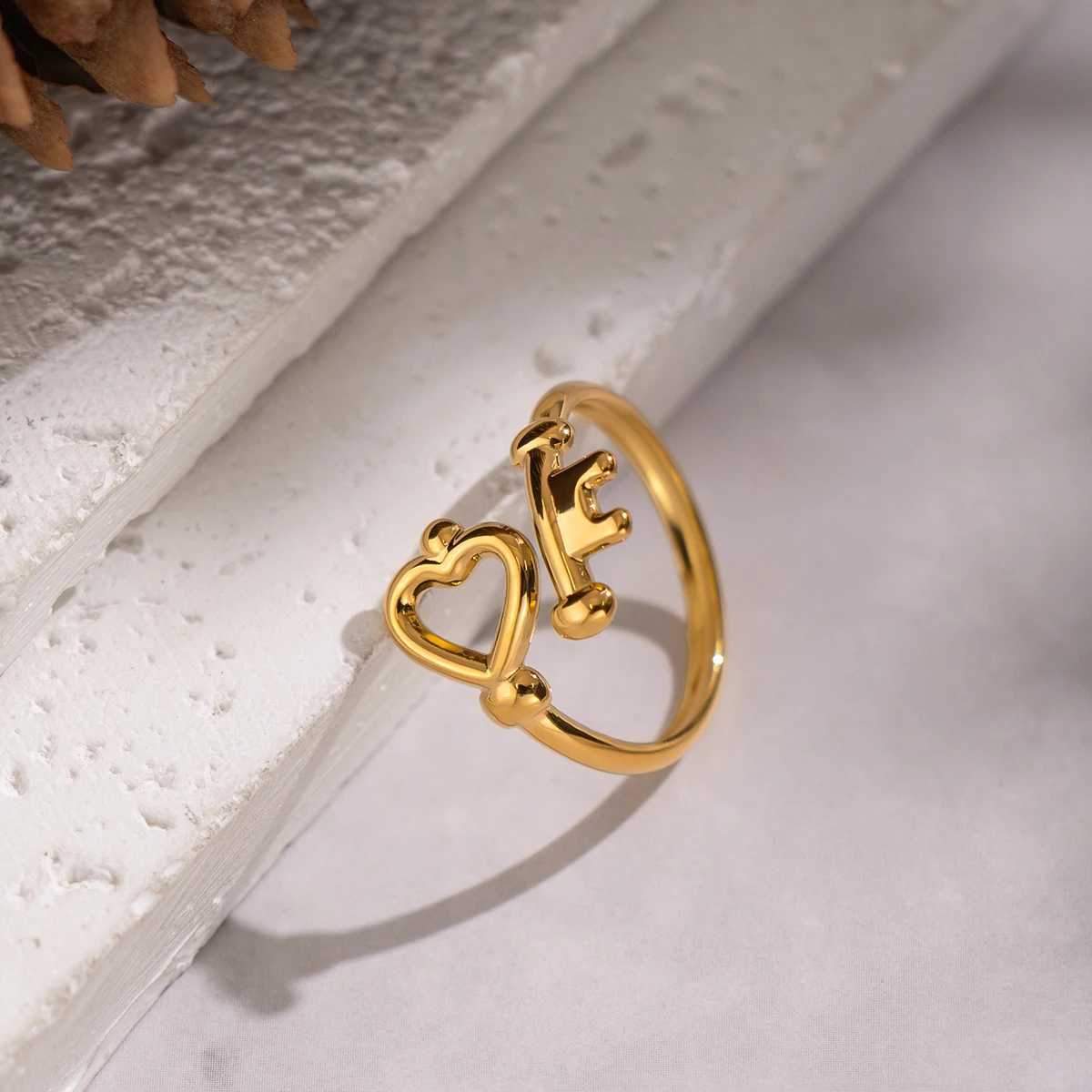 ccitybeauty Minimalist New Style Stainless Steel Key Open Chic Adjustable Ring Fashion Thin High Quality Jewelry Gift for Women H260328