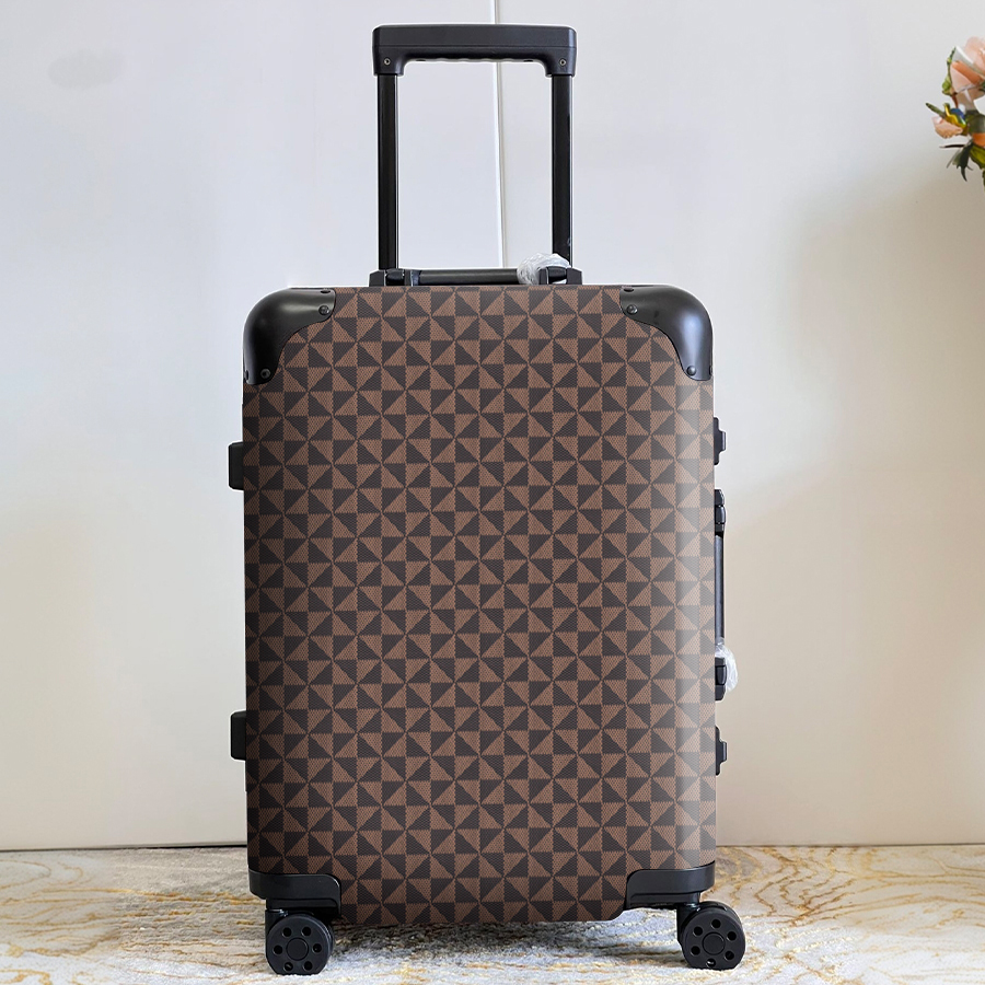Luggage Designer Suitcase Luxury Luggage 20 Inches Suitcases Wheels Trolley Case Travel Bags Boarding Cases Password Genuine Leather Box Carry on Flower Letter