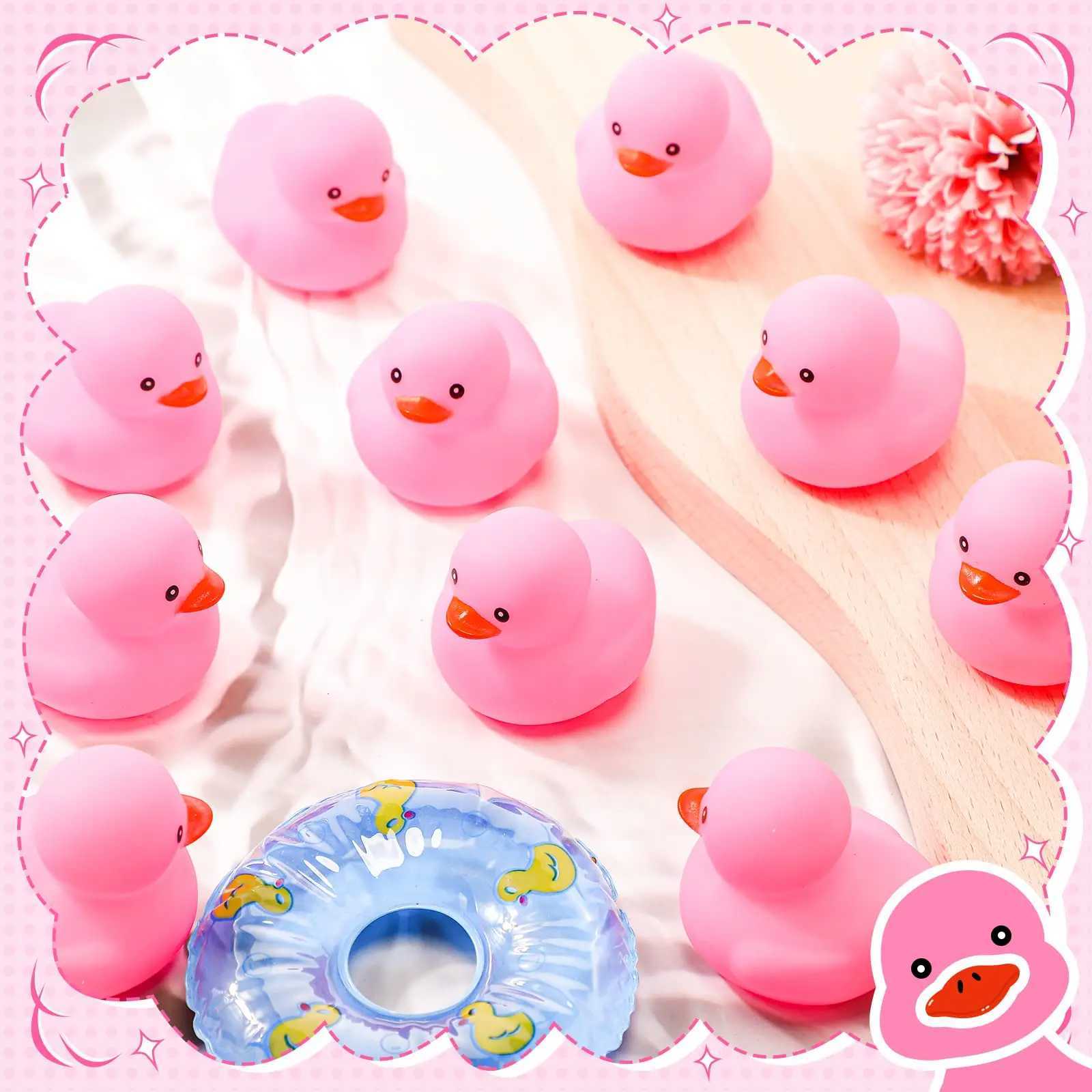100Pack Mini Rubber Ducky Rubber Duck Bulk Float Duck Baby Bath Toy Shower Birthday Party Favors Gift Z260328