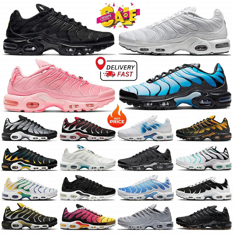 2026 designer sneakers Hot TNs tnss tn Plus Running Shoes Outdoor Run Shoes tnS Black Tennis Breathable Sport Shock sports jogging Men requin Olive Silver In Metallic