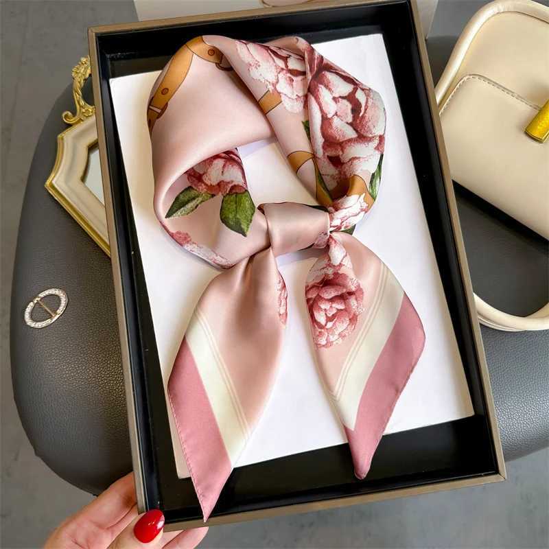 70cm Hair Print Summer Silk Feeling Scarf For Wen Fashion Neck Tie Hand Bag Foard Wrist Kerchief Shawl Wraps Hajib X260328