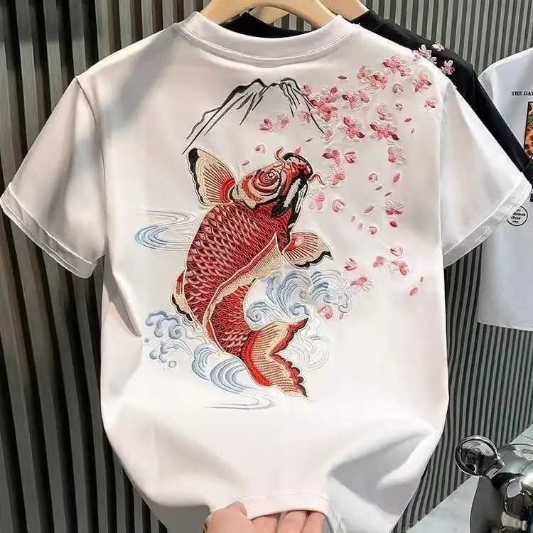 2025 Fashion New Trendy Brand Summer Chinese Mens T-shirt Casual Round Neck Short Sleeve C260326