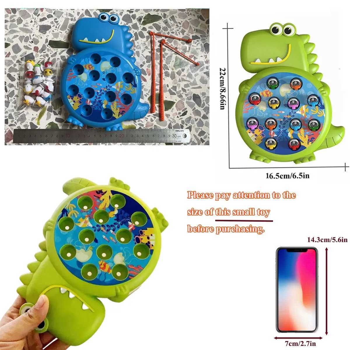 Dinosaur Simple Magnetic Fishing Toys Play Rod Game Toys for Children Baby Montessori with Rod Kids Educational No Rotating Gift Z260328