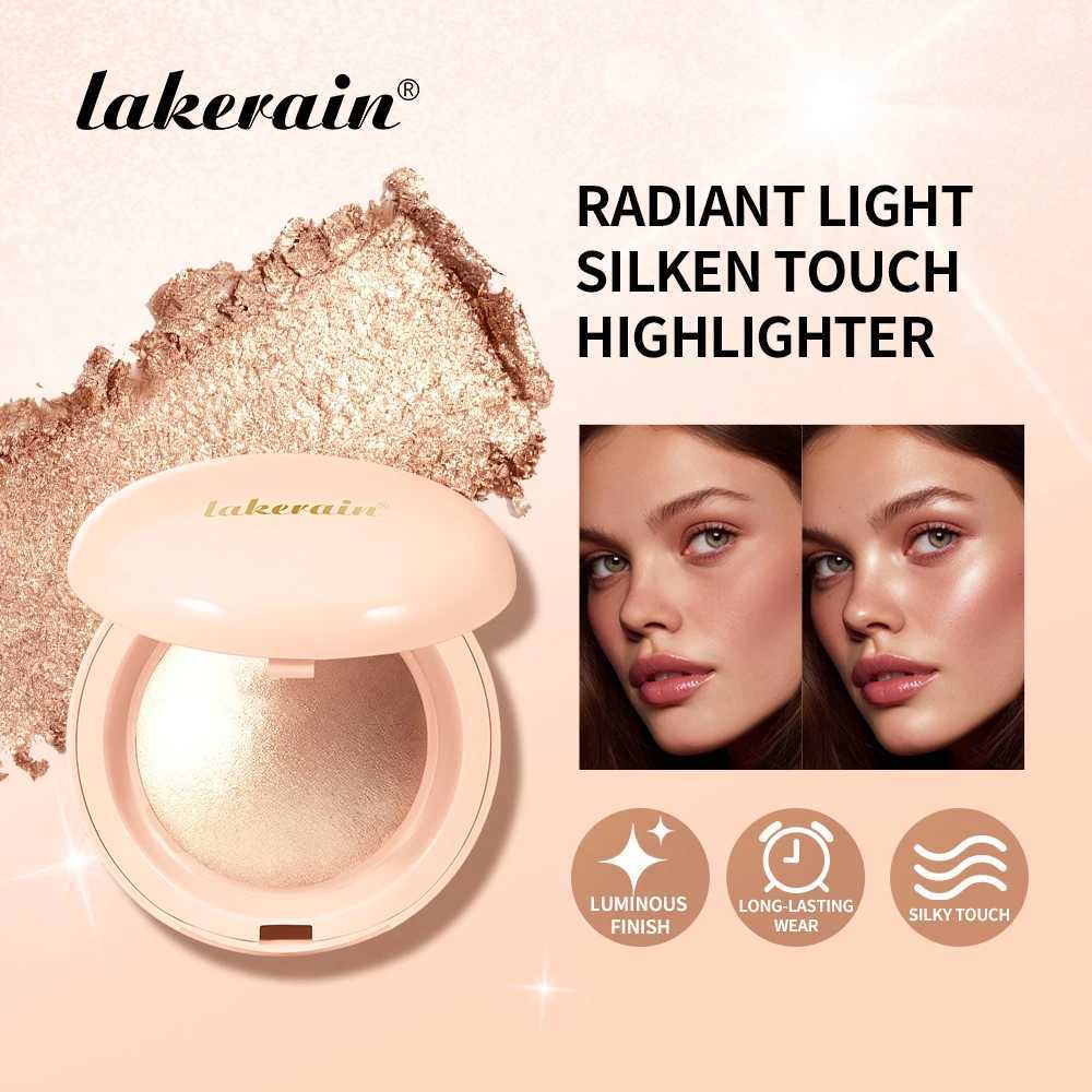 Lakerain Silken Touch Highlight Powder Smooth Texture Luminous Finish Long Lasting Makeup Waterproof Baked Highlighter Powder H260328