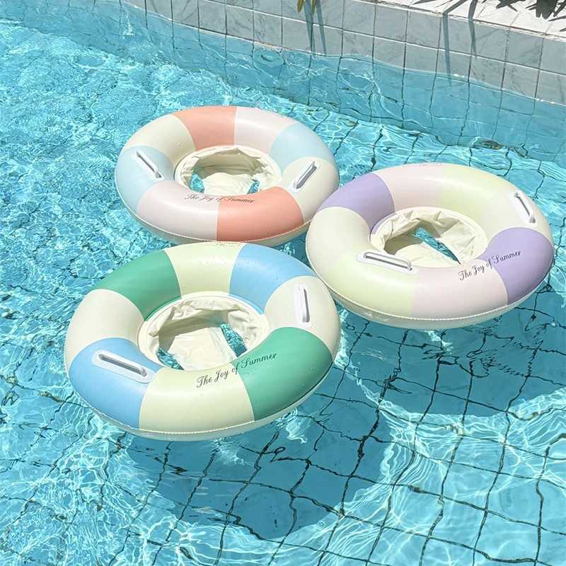 Baby Swimming Float Ring Toy Inflatable Swim Ring Floating Safty Seat with Canopy Kid Summer Water Pool Play Equipment Beach Toy Z260328