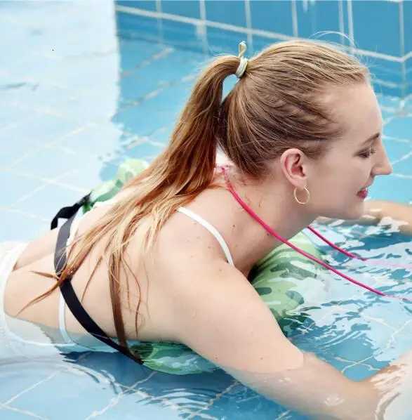 Multipurpose Pressure Inflatable semicircle swimming ring Portable Half Round Swim ring Neck pillow life buoy Z260328
