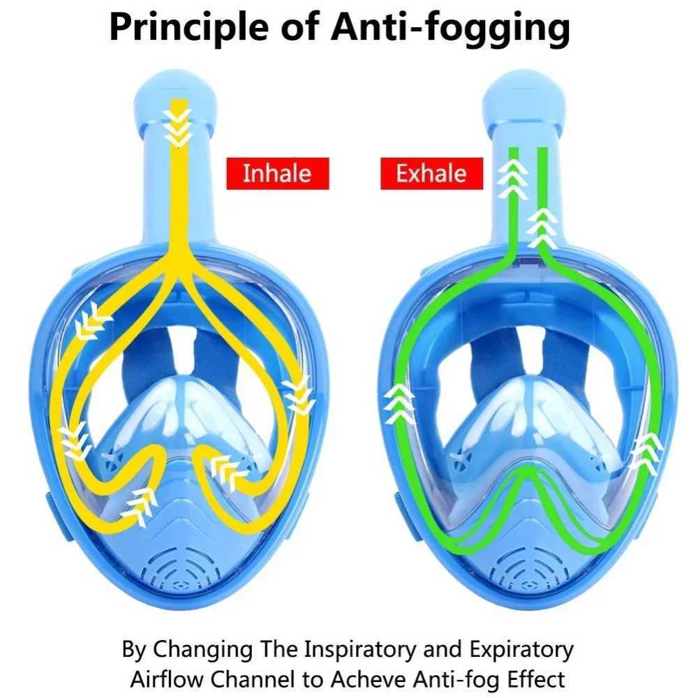 Children Cartoon Diving Mask Swimming Full Face Snorkeling Mask Boys Girls Underwater Scuba Anti Fog Snorkel Set Equipment Kids Z260328