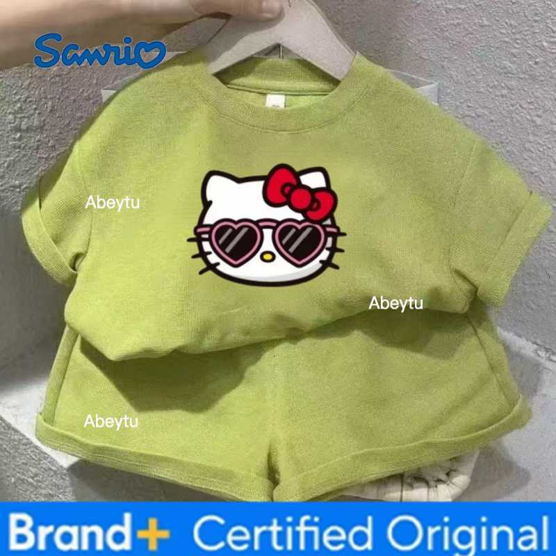 Sanrio Summer Baby Clothes Set Kid Girls Cartoon Printed Short Sleeve T-Shirts Top And Shorts Bottom 2 Pieces Suit Children Tracksuits H2603281