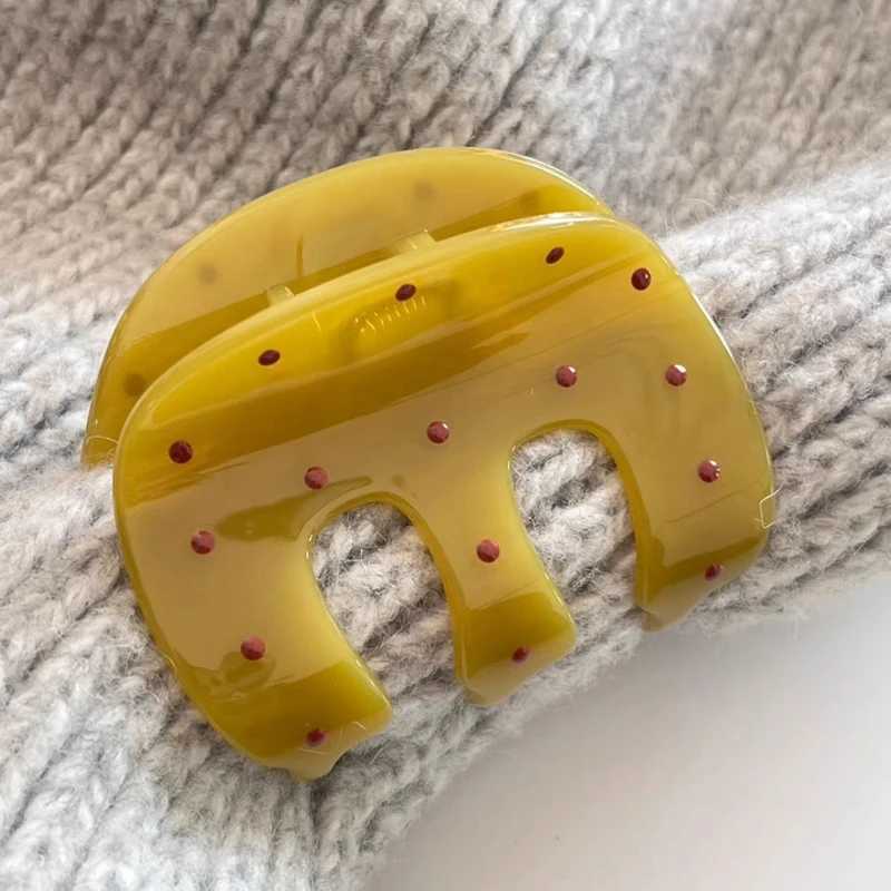 New Style Polka Dot Hair Claw M-Shaped Classic Claw Clips Elegant Hairpin Shark Clips Hair Accessories for Women Girls H260328