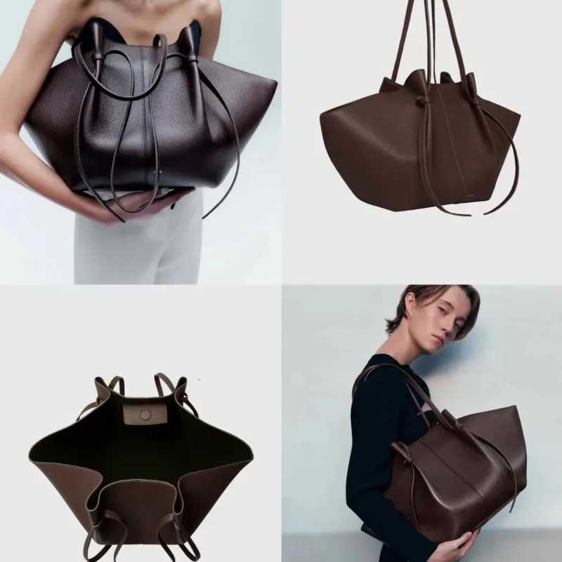 New leather shoulder bag large capacity commuter womens bag high-quality handbag fashionable casual tote bag C260327