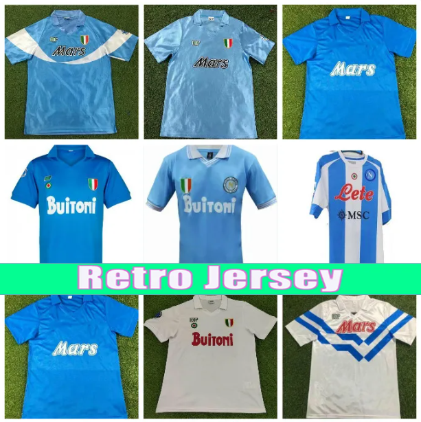Retro classic 1986 1987 1988 1989 1991 1992 1993 Napoli soccer jersey 86 87 88 89 90 91 92 93 camiseta maillot MARADONA football shirt