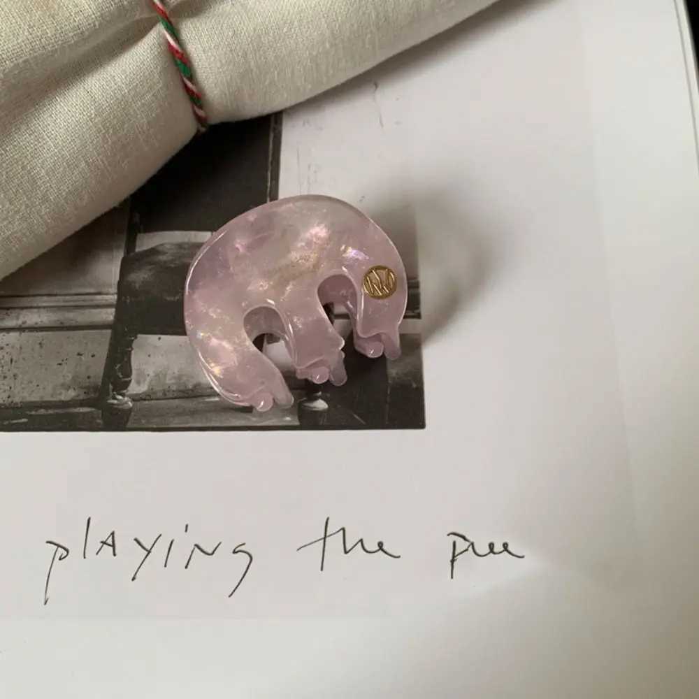 Creative Acetic Acid Acetate Hair Claw Candy Color Headdress Letter Hair Clip Grab Clip Cute Hairpin Girl H260328