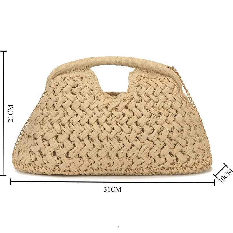 Retro Summer Straw Woven Handbags for Women Ladies Beach Crossbody Bag Rattan Bag for Vacation Eco-friendly Travel Shoulder Bags C260327