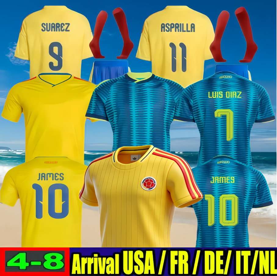 World Cup 2026 Colombia JAMES LUIS DIAZ 100 Anniversary Soccer Jerseys 26/27 DURAN M.BORJA L.DIAZ J.LERMA Football Shirt ARIAS BORRE CARRASCAL National Team