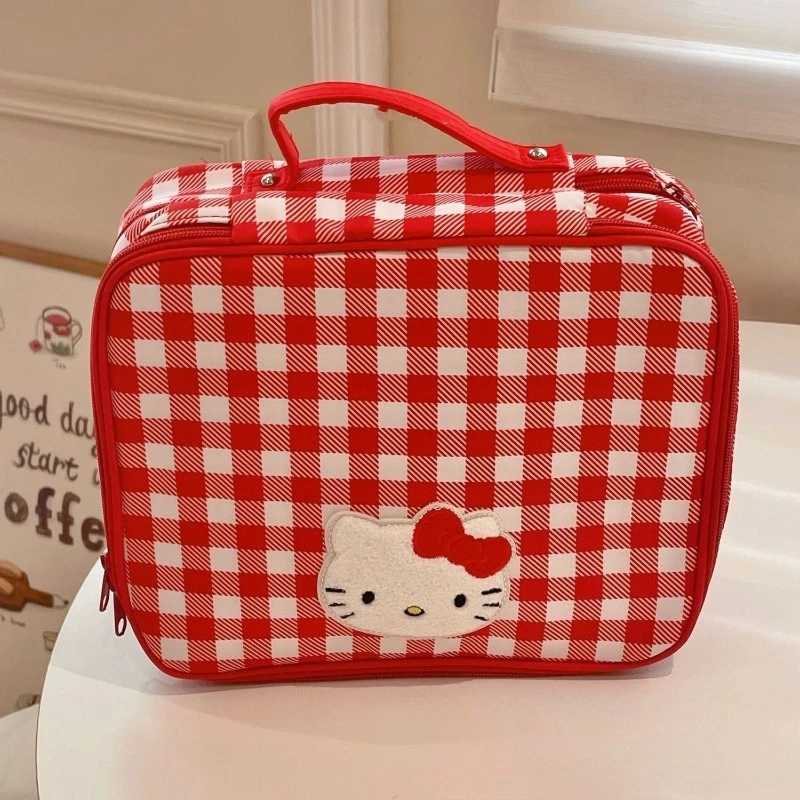 Hello Kitty Cosmetic bag Portable Makeup bag Cute Makeup organizer Large Capacity Womens Handbag Travel Necessaire Toiletry bag D260328