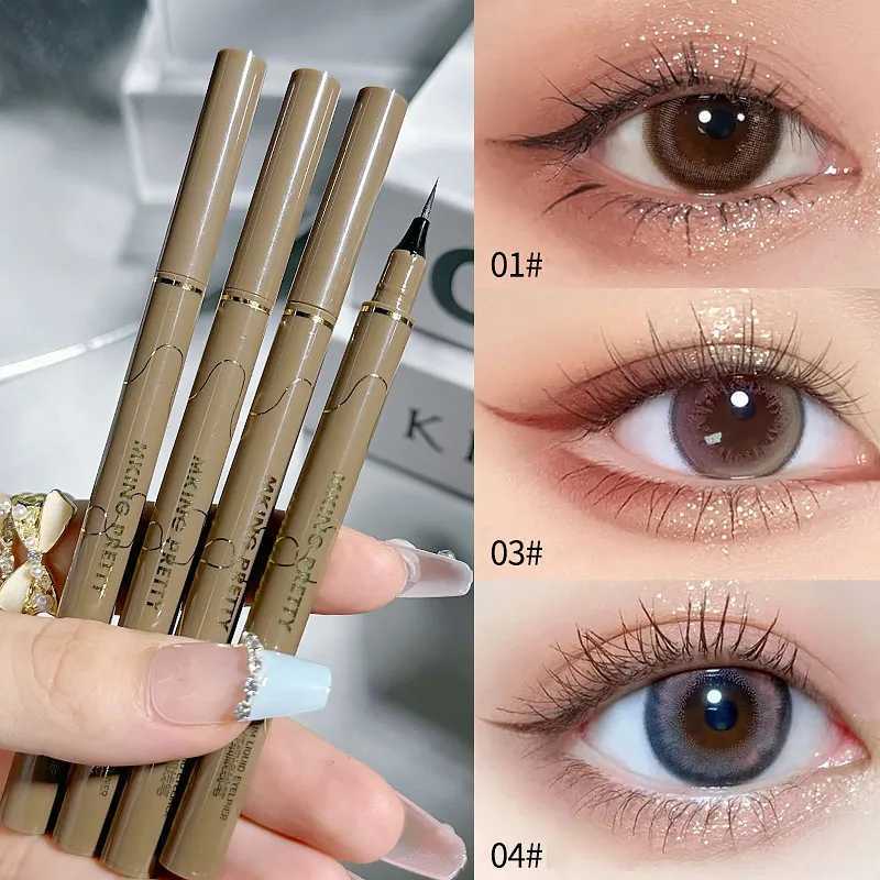 0005mm Eyeliner Liquid Pen Matte Smooth Quick Dry Waterproof Ultra-thin Eyeliner Lower Eyelash Pen Non Smudging Korean Makeup H260328