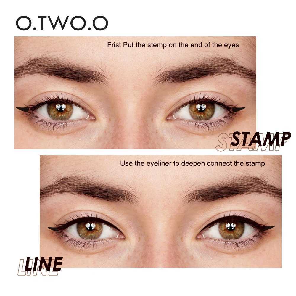 OTWOO Eyeliner Stamp Black Liquid Eyeliner Pen Waterproof Fast Dry Double-ended Eye Liner Pencil Make-up for Women Cosmetics H260328