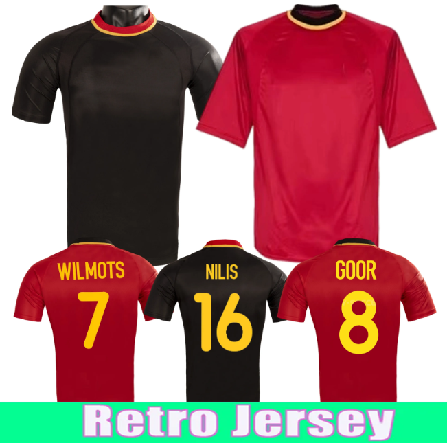 2000 Belgium retro soccer jerseys 00 02 Wilmots De Bilde Nilis VAN BUYTEN GOOR national team vintage classic home away football shirts