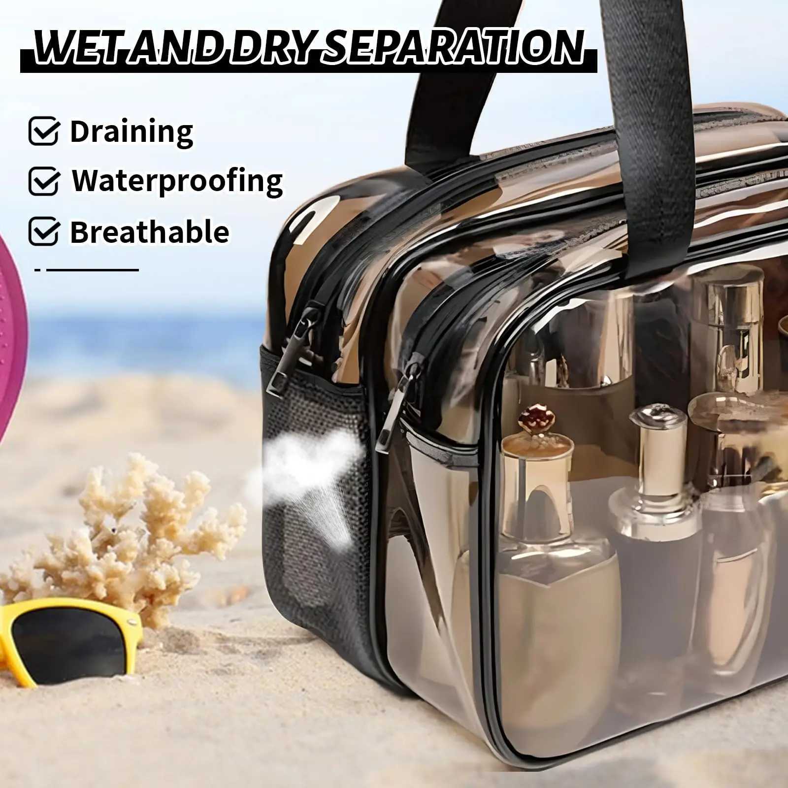 Women Portable Travel Wash Bag Female Transparent Waterproof Makeup Storage Pouch Large Capacity Cosmetic Organizer Beauty Case D260328