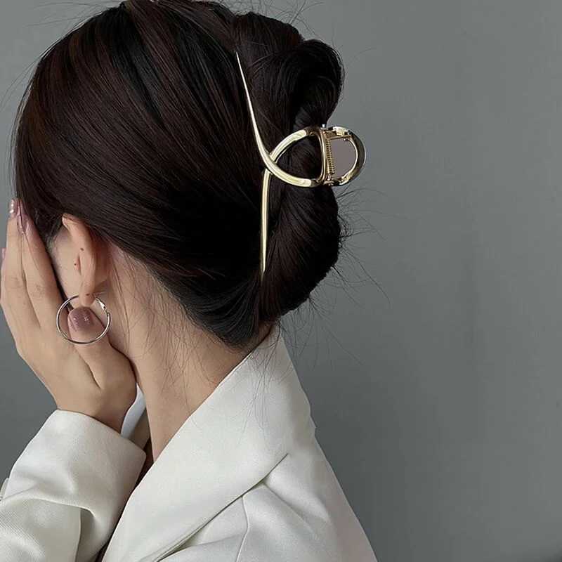135cm Oversized Metal Claw Fashion Large Hollow Clip Hairpin Trendy Hairgrip Headwear For Girl Hair Accessories Gifts H260328