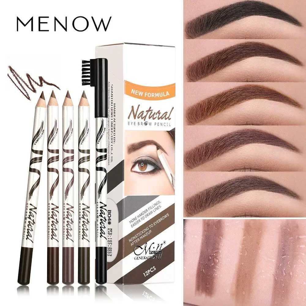 5 Colors Eyebrow Pencil Makeup 2 In 1 Eyeliner Marker Waterproof Tattoo for Eyebrows Enhancer Dye Tint Pen Long Lasting Cosmetic H260328