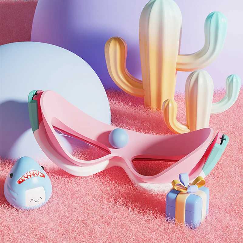 YUKE Large Frame Swimming Goggles for kids With Earplug Transparent Glasses Anti fog Waterproof Boys Girls Eyewear Children Z260328