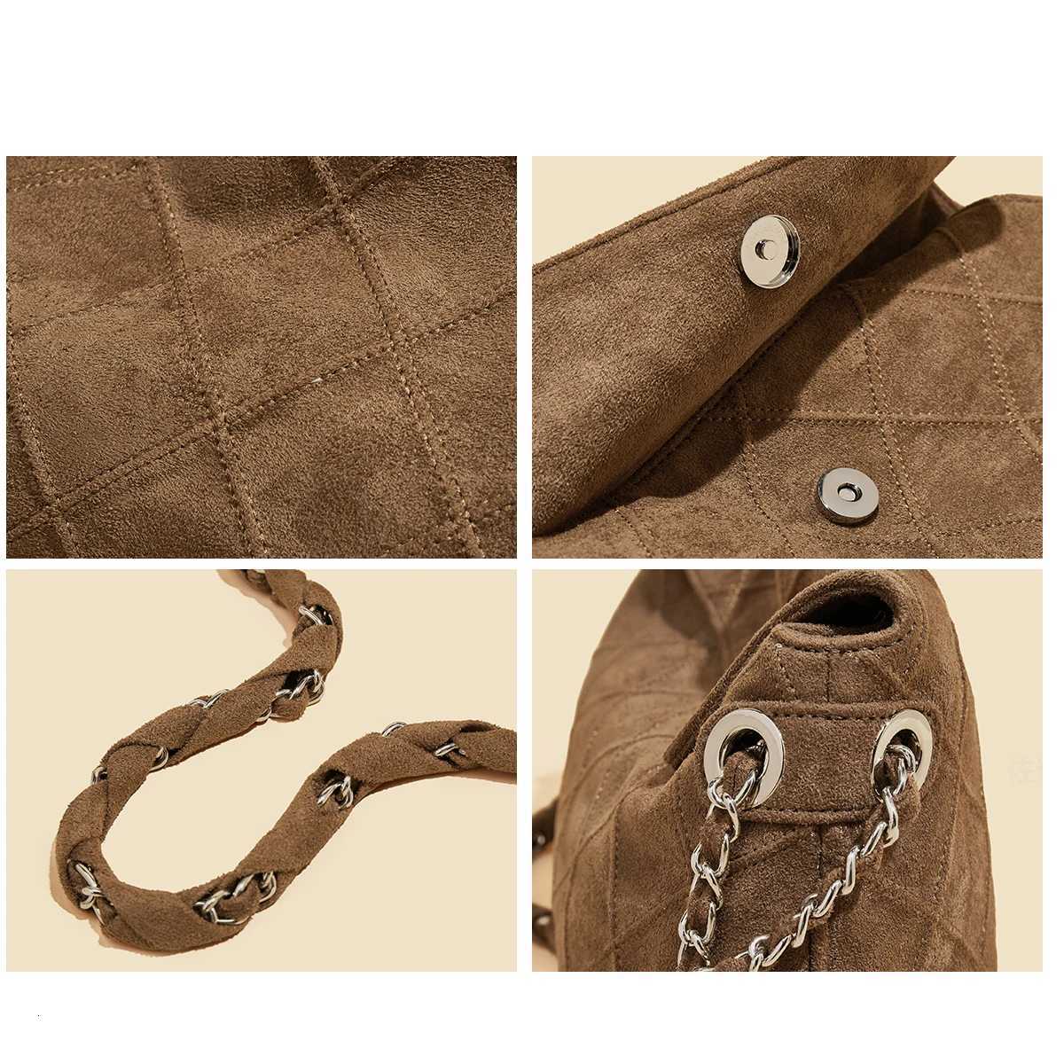 Large Capacity Womens Shoulder Bag 2026 New Retro Ladies Handbag Luxury Design Messenger Purse Commuting Bucket Bag C260327