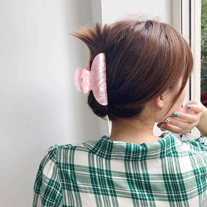 Vintage Hair Clips for Girls Claw Clip New Marble Textured Barrette Crab Hair Clips for Women Acrylic Hair Clip Hair Accessories H260328