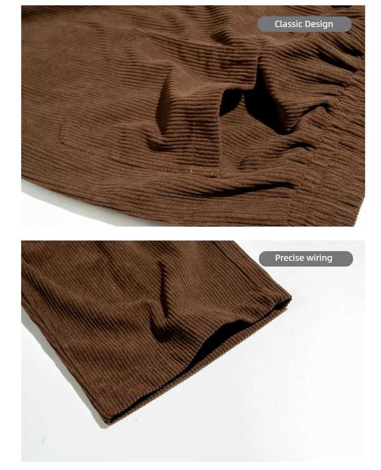 Autumn and Winter Large Size Mens Corduroy Casual Trousers Outdoor Sports Casual Trousers Versatile Straight-Leg Trousers with Thick Fabric M260328