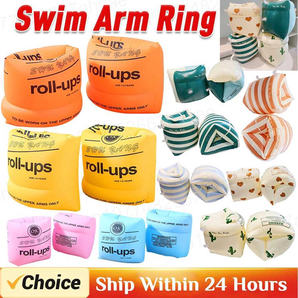 Arm Swimming Rings Toddler Arm Float Rings Arm Bands Kids Swim Arm Floaties Toddler Inflatable KidsSafety Swimming Accessories Z260328
