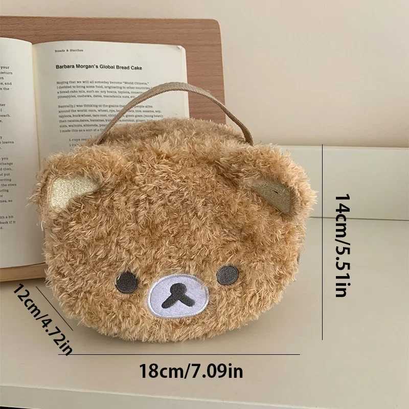 1Pcs Plushes Bear Makeup Bag Womens Cosmetic Bag Jewelry Storage Pouch Girl Organizer Handbags Halloween And Christmas Gifts D260328