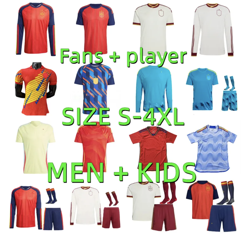 2026 2027 SpAiN LAMINE YAMAL Soccer Jerseys 26 27 Espana Retro OYARZABAL FERRAN JR. MORATA ALEX B. FABIAN ZUBIMENDI MERINO player version football shirts men kids Kits