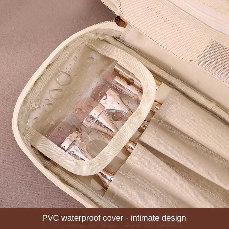 New Double Layer Cosmetic Bag Ladies Pencil Case Portable Large Capacity makeup bag Travel Essentials Cosmetics Organizer D260328