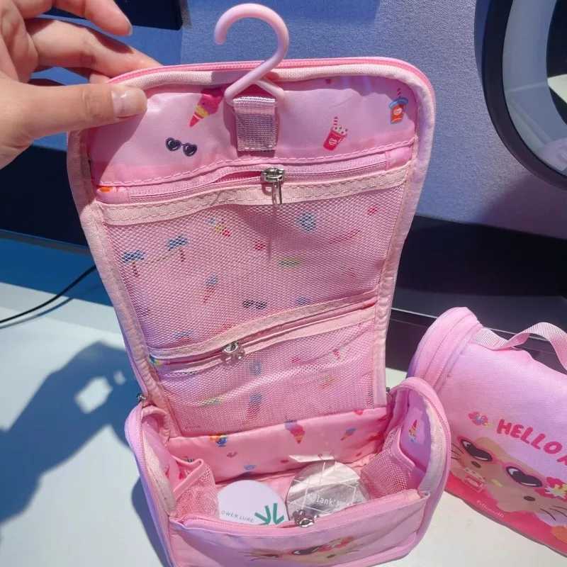 Cartoon Makeup bag Foldable Cosmetic bag Portable Toiletry kit Clutch Bag Travel Makeup organizer Female Bath Washing Pouch D260328
