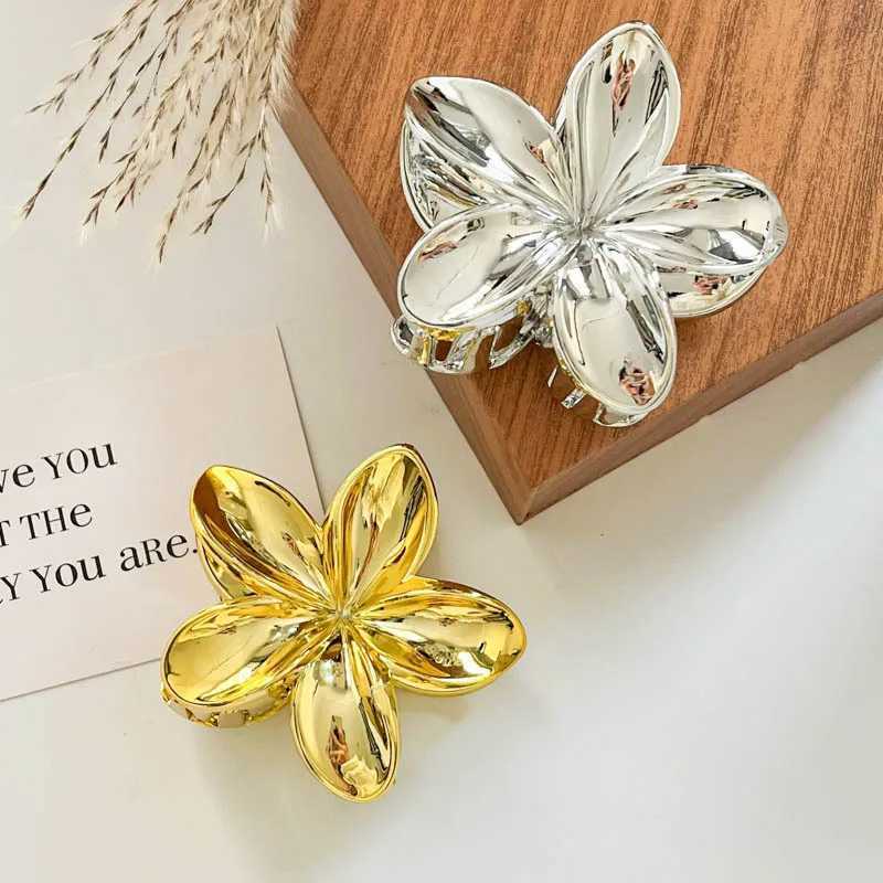 Leopard Print Flower Hair Claw Clips Women Girls Hawaiian Gradient Hairpins Hair accessories Shark Barrettes Sweet Shark Claws H260328