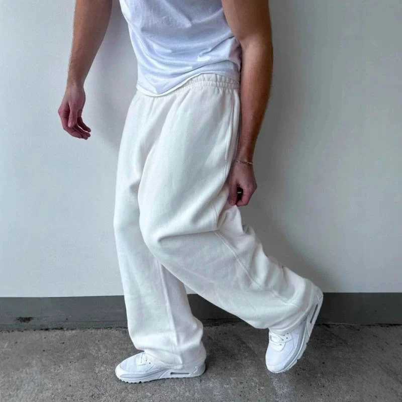 autumn winter man/woman Jogging Straight Sweatpants Street Style wide leg pants Casual Solid colors versatile Loose Mens Pants M260328
