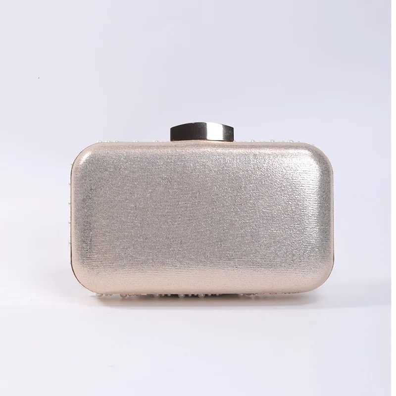 Ladies Pearl Elegant Evening Bag Fashionable Stylish Beading Wedding Dinner Party Banquet Dress Clutch Bag with Long Chain Purse C260327