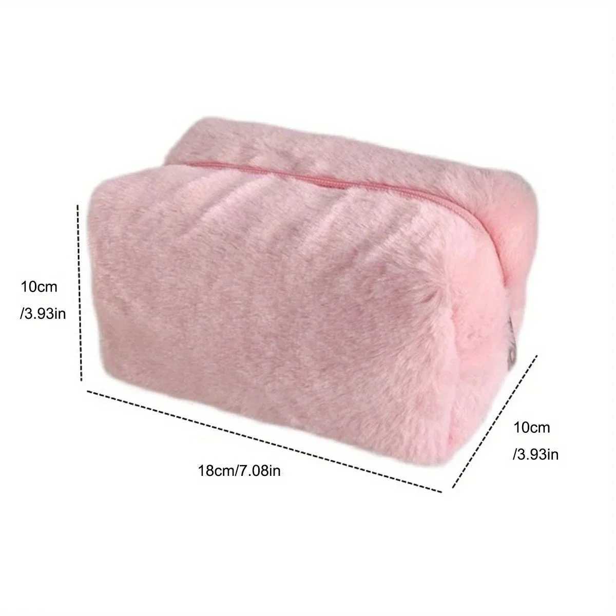 Comfortable Winter Plush Cosmetics Storage Bag - Portable Cosmetics Storage Bag Tote Bag Stationery Pencil Case D260328