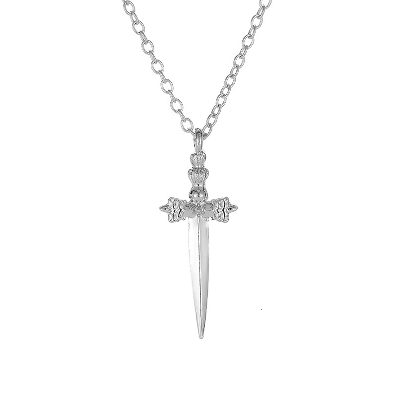Free Shipping Cross Sword Necklace Men Simple Personality Creative Hip Hop Punk Clavicle Chain For Women Accessories Jewelry Wholesale