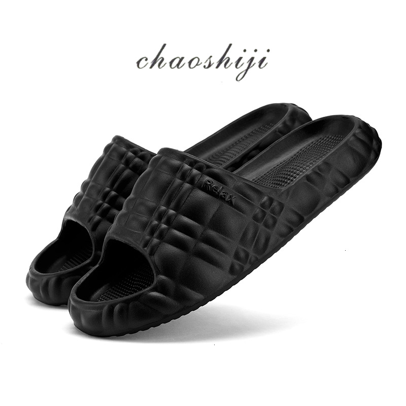Women's Slides Fashion Grid Fashion Gifts Design Slippers Comfortable Lightweight EVA Slides For Home Sandals Fashionable Non Slip Solid Slide Ch - view 3