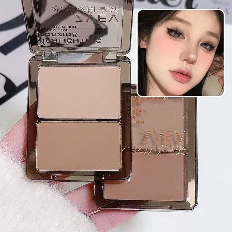 3D Bronzer Highlighter for Face Powder Texture Two-toned Contour Iluminador Natural Brighten Matte Nose Shadow Makeup Cosmetics H260328