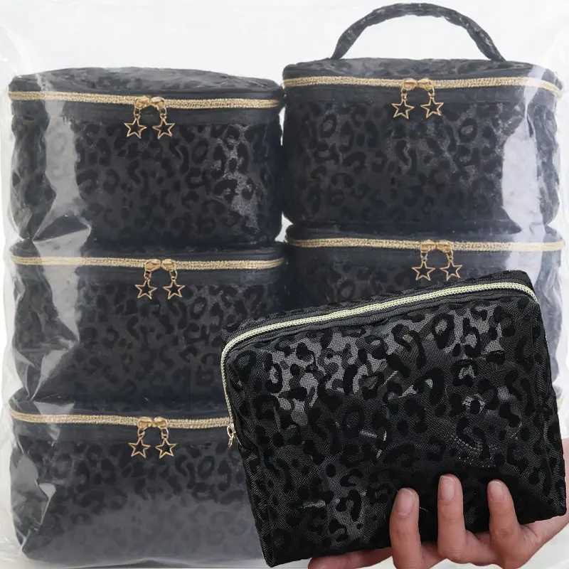 Women Mesh Cosmetic Bag Travel Storage Makeup Bag Organizer Female Make Up Pouch Portable Small Large Toiletry Beauty Case D260328