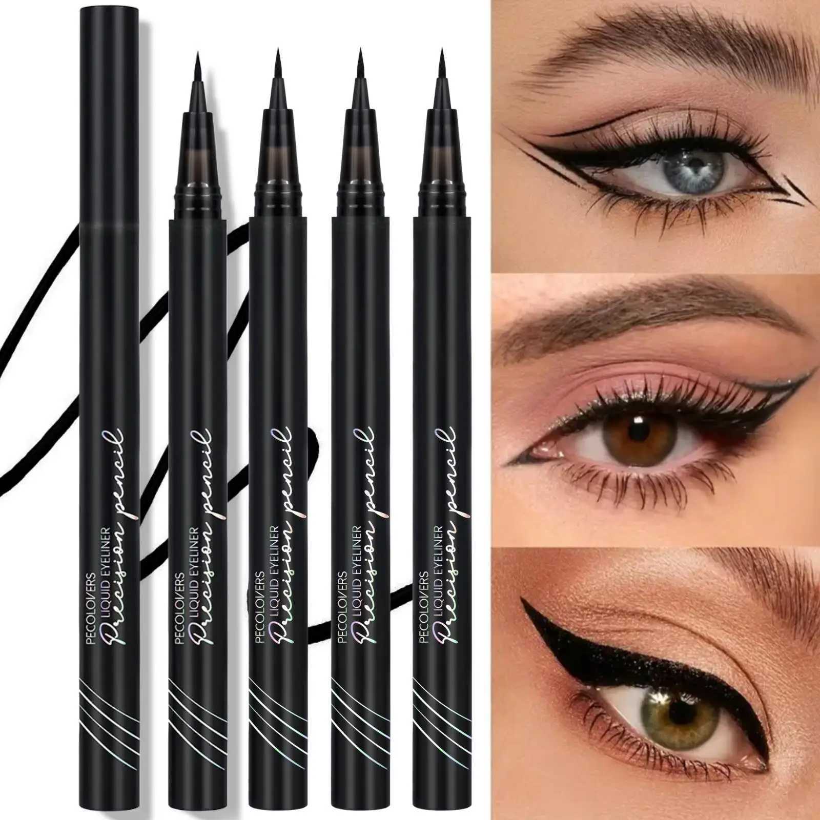 5PCS Smooth Liquid Eyeliner Tip-resistant Waterproof Quick-drying Soft Perfect for Precision and Dramatic Eye Appearance H260328