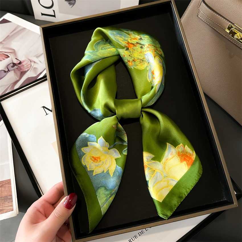 70cm Hair Print Summer Silk Feeling Scarf For Wen Fashion Neck Tie Hand Bag Foard Wrist Kerchief Shawl Wraps Hajib X260328