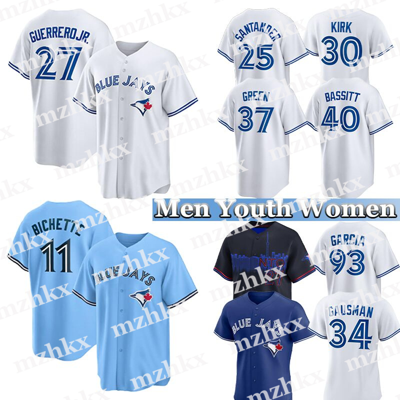 #27 Vladimir Guerrero Jr. Torontos Blue Jays jersey Bo Bichette George Springer Kevin Gausman Chad Green Alejandro Kirk Davis Schneider Baseball Jerseys men youth