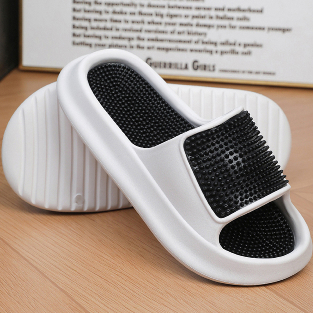 Designer Slides Men's Ultra Light Trendy Thick Bottom Cloud Slippers Summer Outdoor Sandals Fashionable Non Slip Solid Fashion Gifts Slide 2506A - view 3