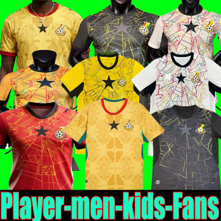 26 27 Ghana Soccer Jersey Vintage 2026 2027 Football Shirt Tops Camiseta Futbol Men Home Away Trikot Player version Fans