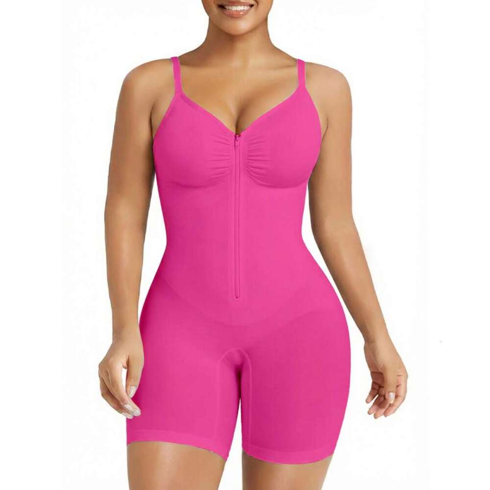 Lingerie European and American women's seamless tummy control and butt-lifting shapewear bodysuit, tight-fitting body-shaping one-piece shorts wi